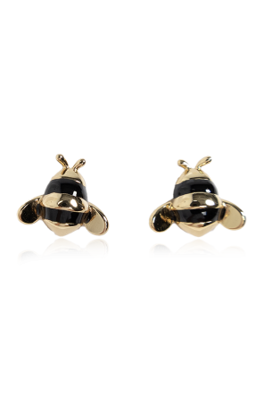 Bee motif earrings