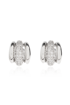 Earrings with shimmering crystals