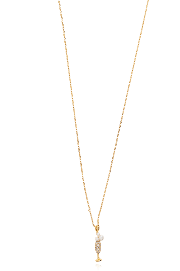 Necklace with a pendant featuring shimmering crystals od Kate Spade