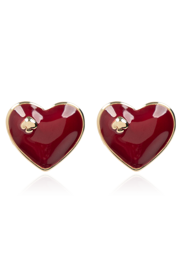 Heart-shaped earrings od Kate Spade