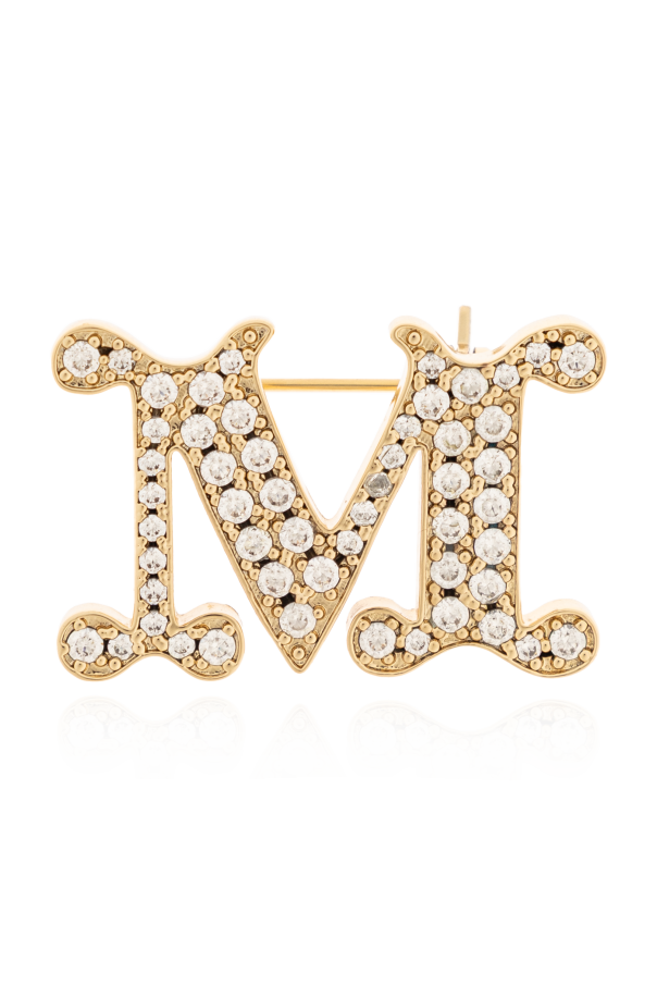 Max Mara Brosche mit funkelnden Kristallen