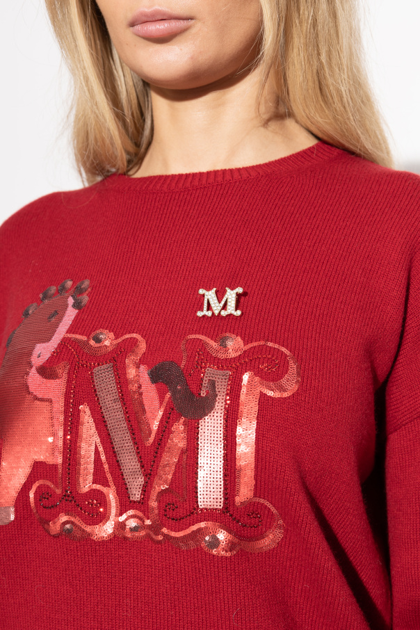 Max Mara Brosche mit funkelnden Kristallen