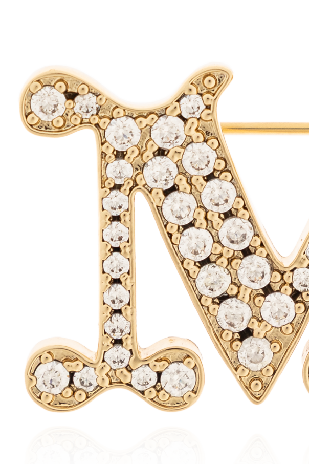Max Mara Brosche mit funkelnden Kristallen