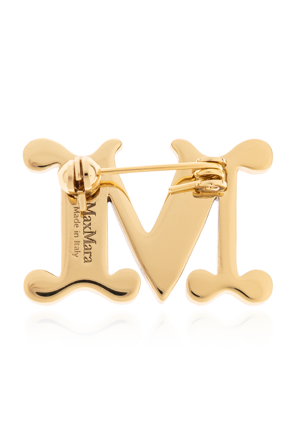 Max Mara Brosche mit schimmernden Kristallen