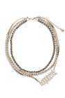 Dsquared2 SILVER Triple necklace with logo