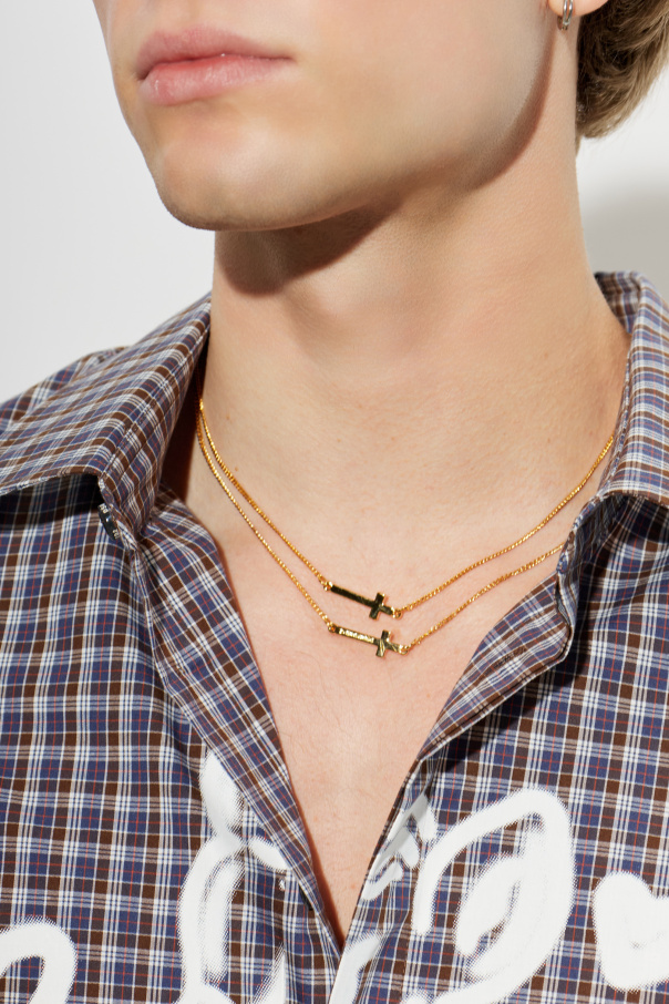Dsquared2 Short necklace with a religious motif