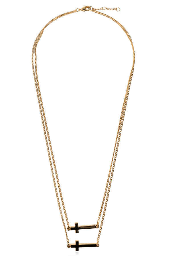 Dsquared2 Short necklace with a religious motif