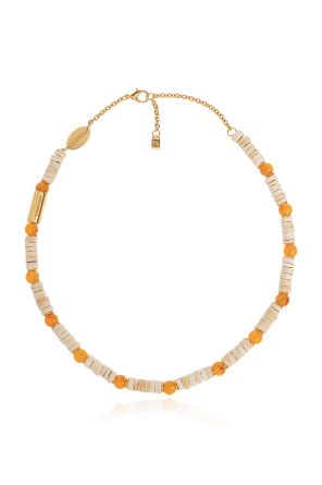 Necklace with engraved logo