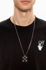 Off-White SILVER Logo necklace