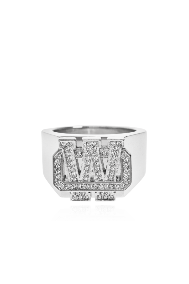 Signet rings with shimmering crystals od Off-White