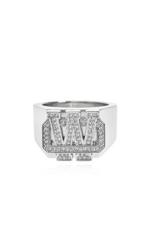Signet rings with shimmering crystals