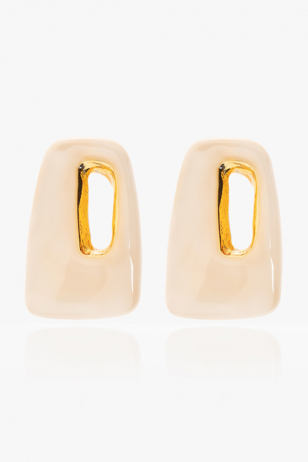 marni effect Brass earrings