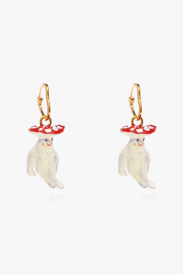 marni swimsuit Earrings with floral motif