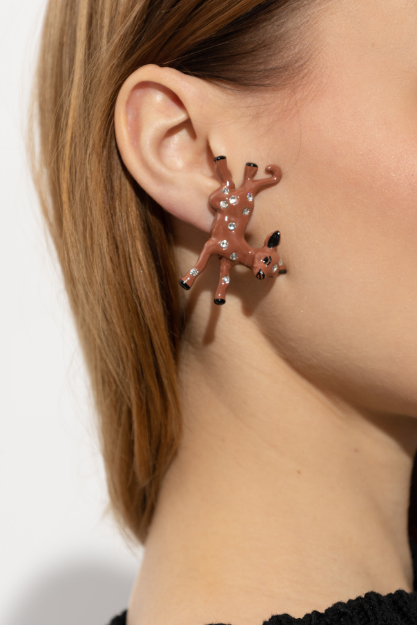 Marni Clip-on earring with glossy crystals