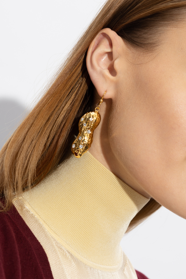marni camouflage-print Earrings with ring pendants
