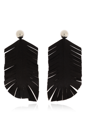 Feather-shaped earrings od Marni