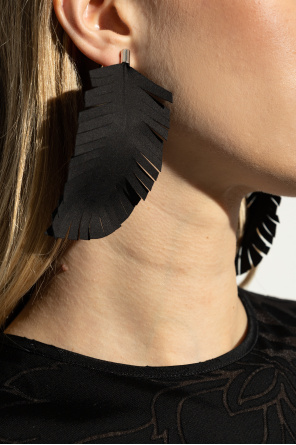 Feather-shaped earrings od Marni