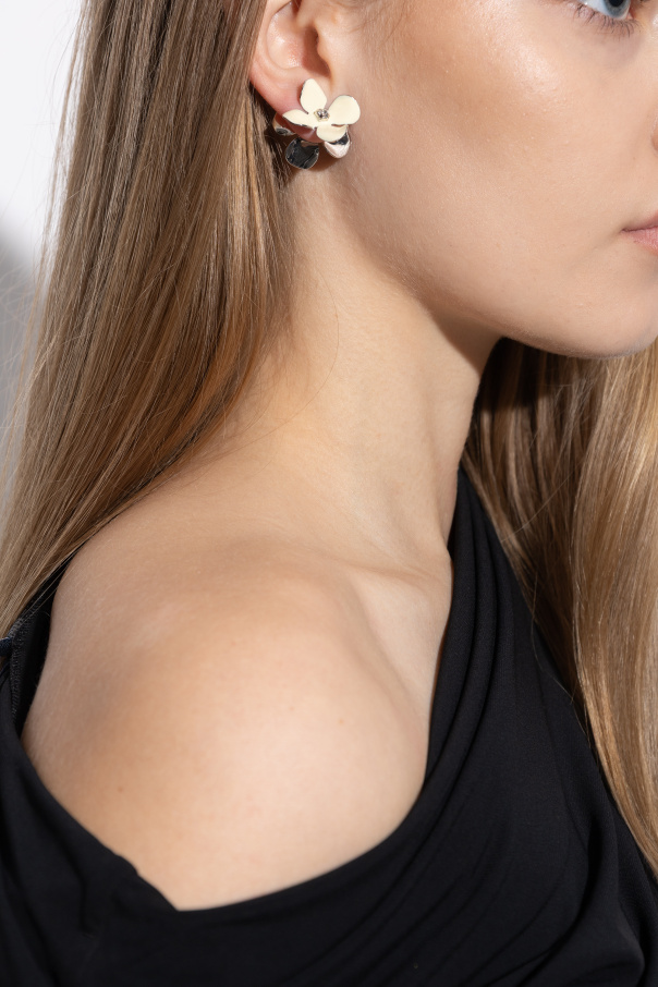 Marni Pendientes con motivo floral