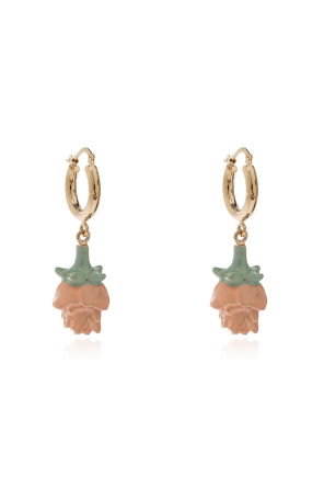 Earrings with a floral motif