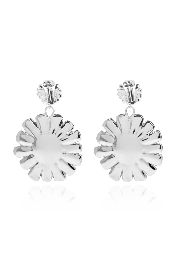 Marni Brass Floral Motif Earrings