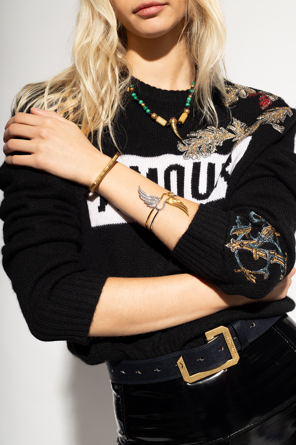 Zadig & Voltaire ‘Rock Over’ brass bracelet