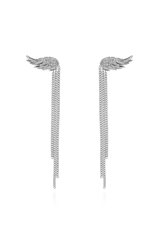 Long earrings with shimmering crystals od Zadig & Voltaire