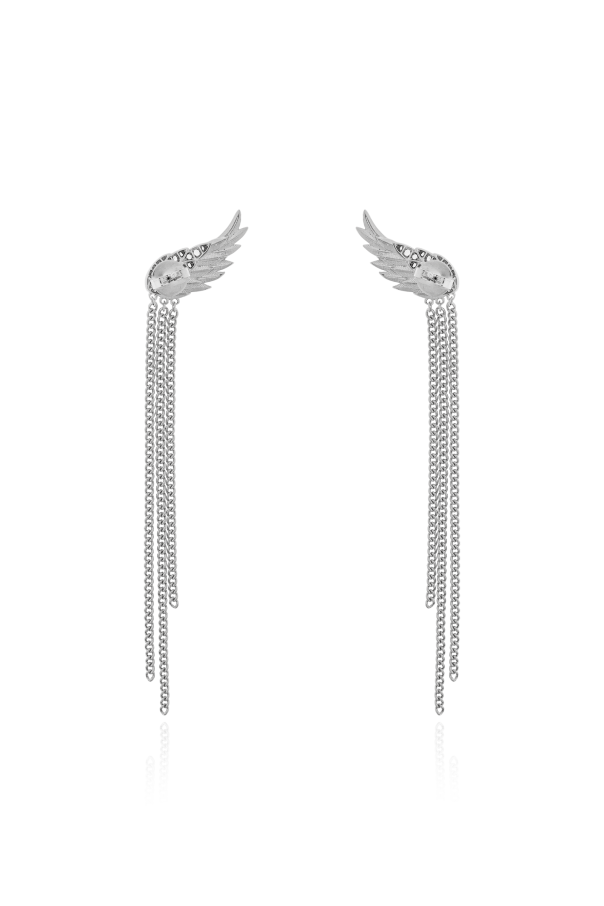 Zadig & Voltaire Long earrings with shimmering crystals
