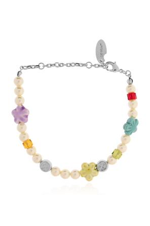 Pulsera con perlas de vidrio