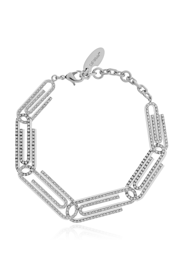 Brass bracelet with shimmering crystals od Off-White