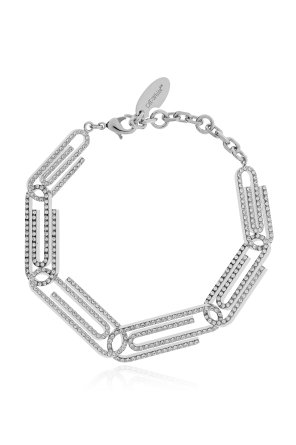 Brazalete de latón con relucientes cristales