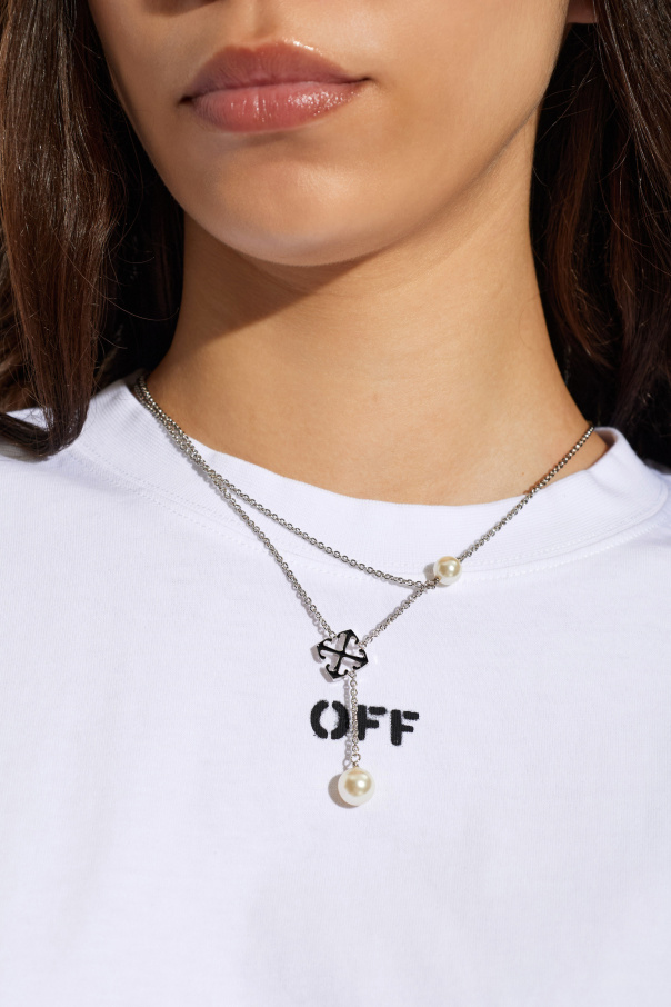 Off-White Halskette mit Anhängern