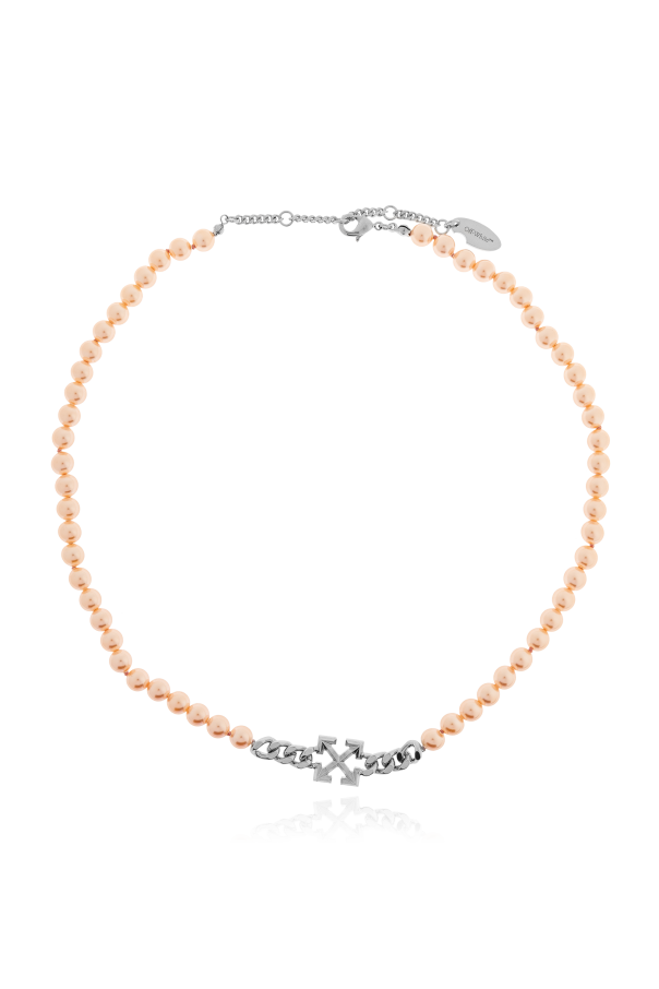Short necklace with glass pearls od Off-White
