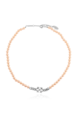 Short necklace with glass pearls