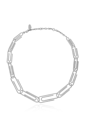 Short necklace with shimmering crystals