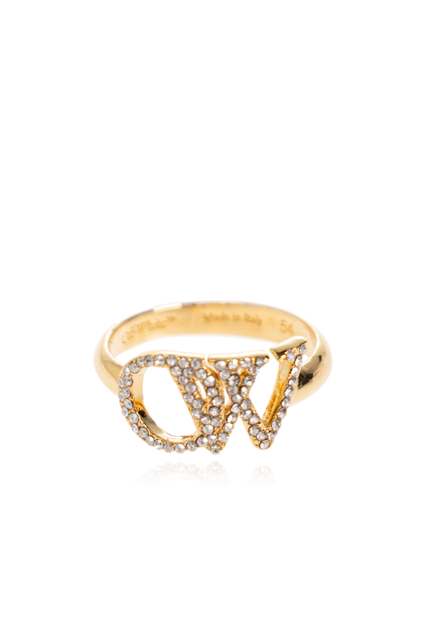 Ring with shimmering crystals od Off-White