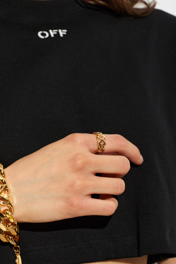 Off-White Brass ring