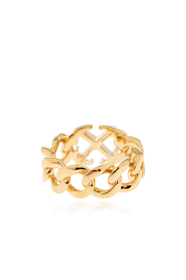 Off-White Brass ring