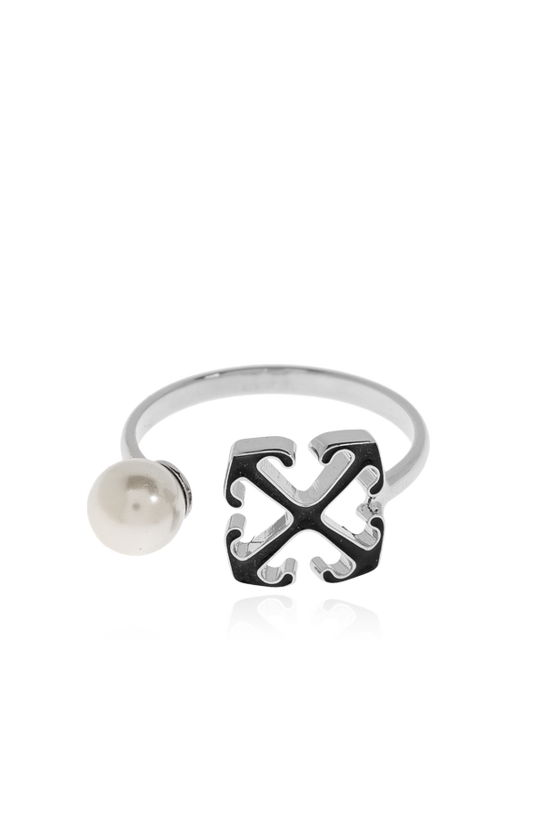 Artificial pearl ring od Off-White