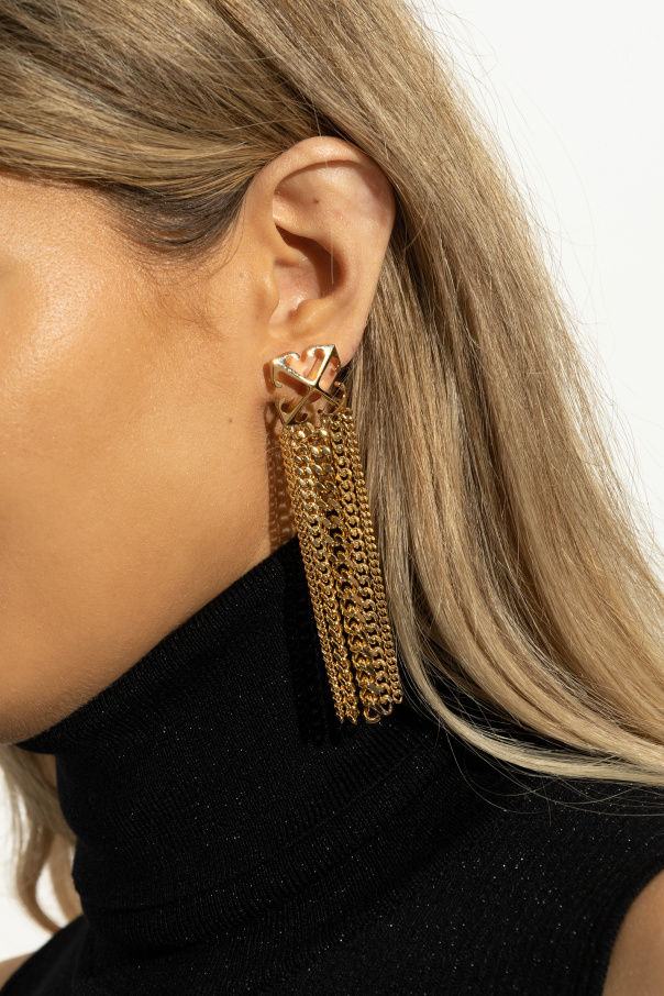 Off-White Messing-Ohrringe