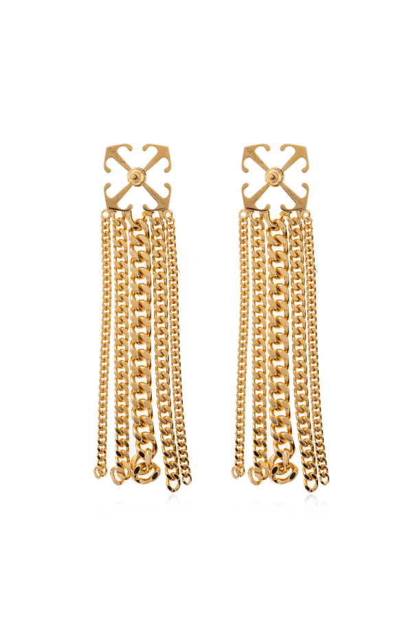 Off-White Messing-Ohrringe