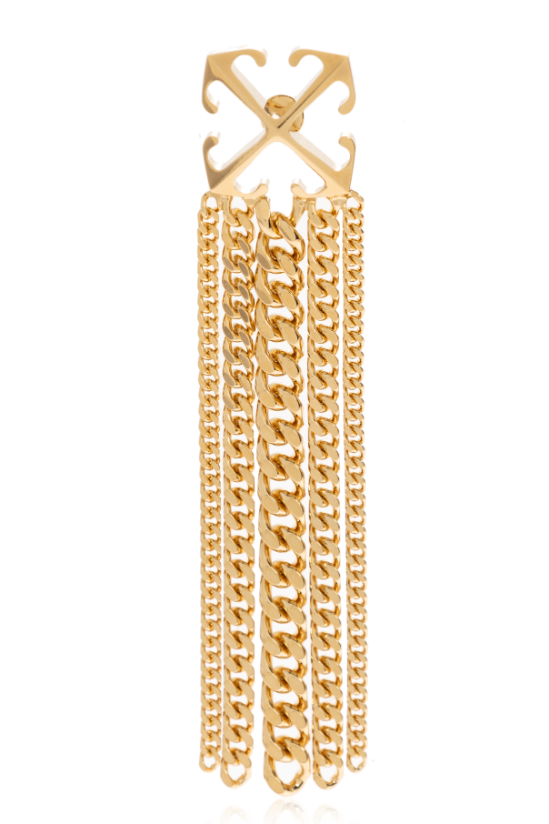 Off-White Messing-Ohrringe