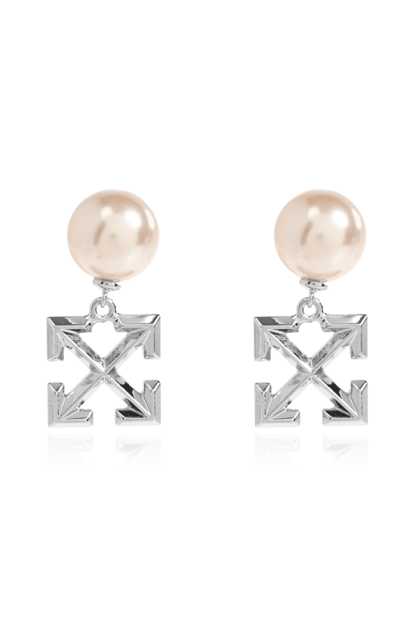 Earrings with glass pearl od Off-White