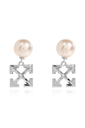 Earrings with glass pearl