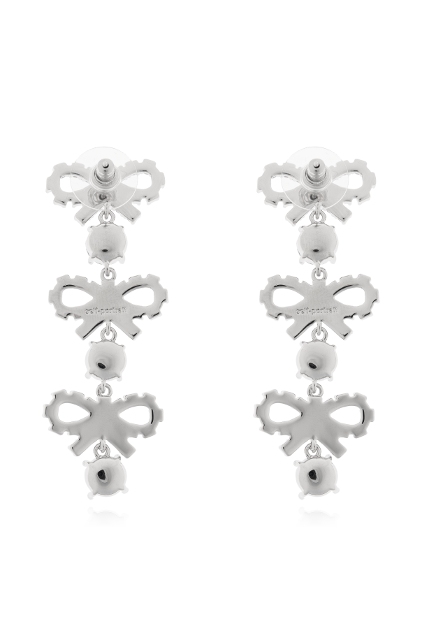 Self-Portrait Earrings with shimmering crystals