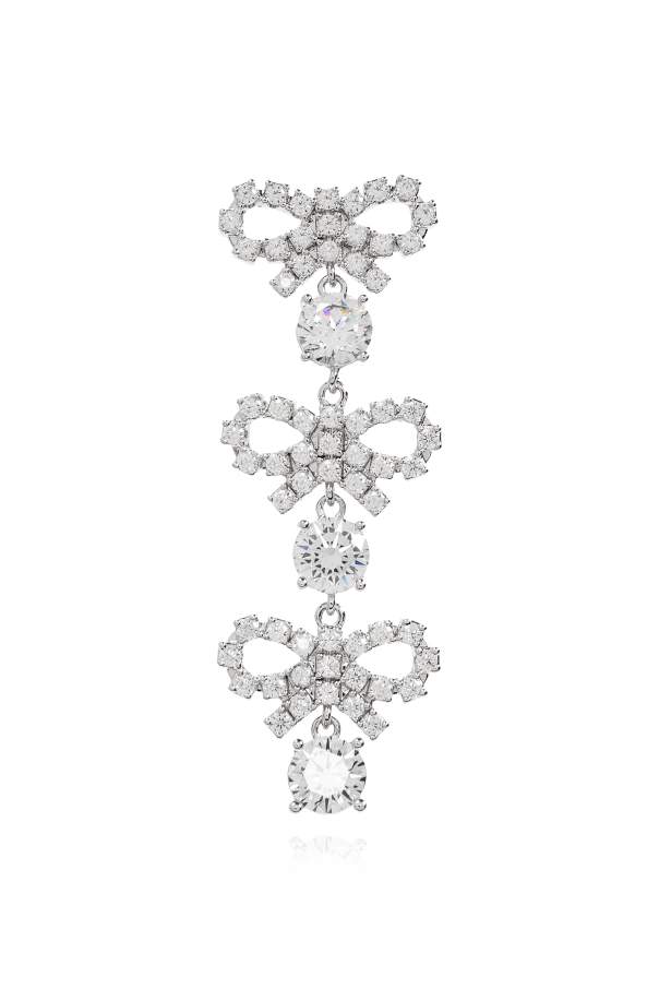 Self-Portrait Earrings with shimmering crystals