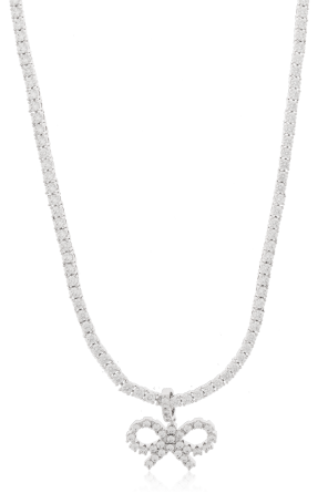 Necklace with shimmering crystals