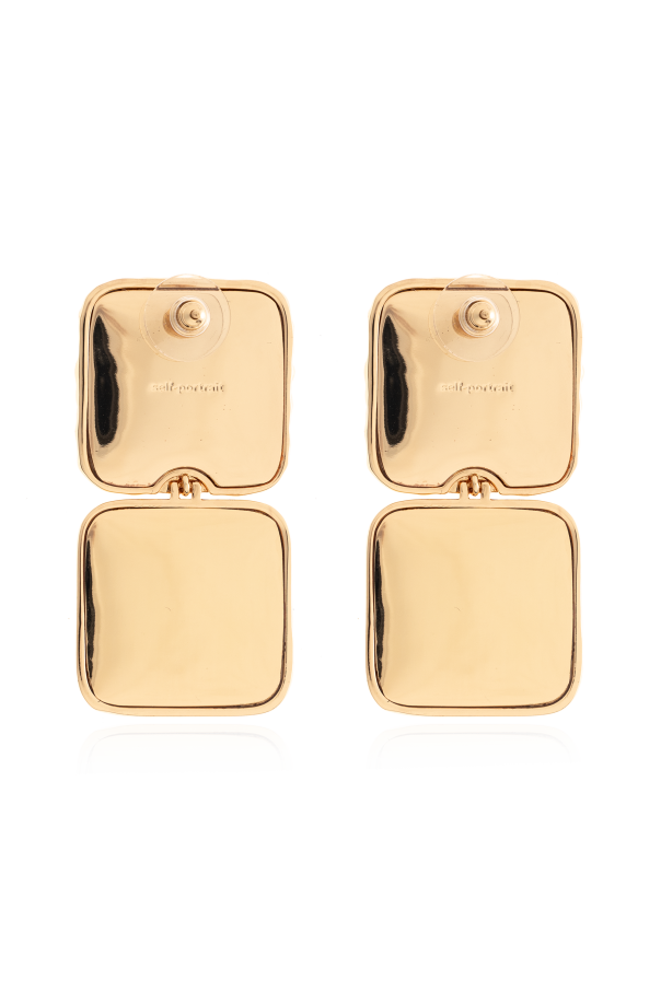 Self-Portrait Pendientes con cristales brillantes