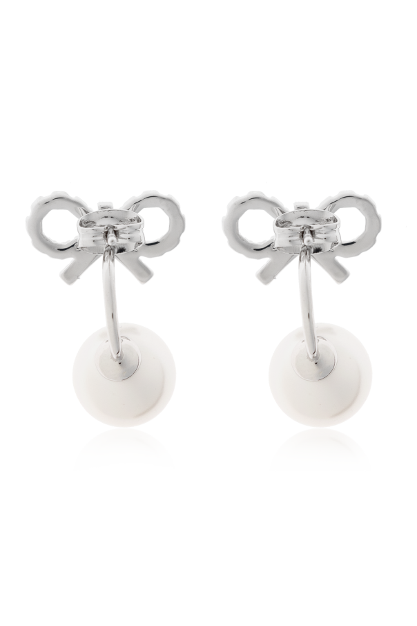 Self-Portrait Earrings with shimmering crystals