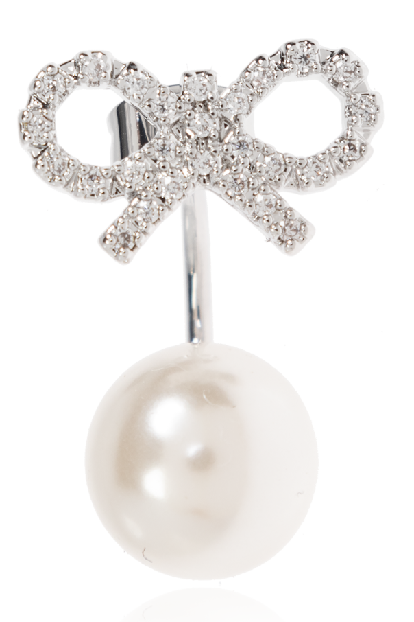 Self-Portrait Earrings with shimmering crystals