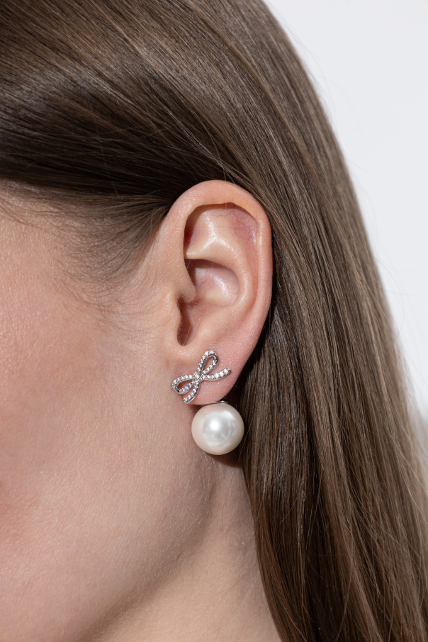 Self-Portrait Earrings with glass pearls